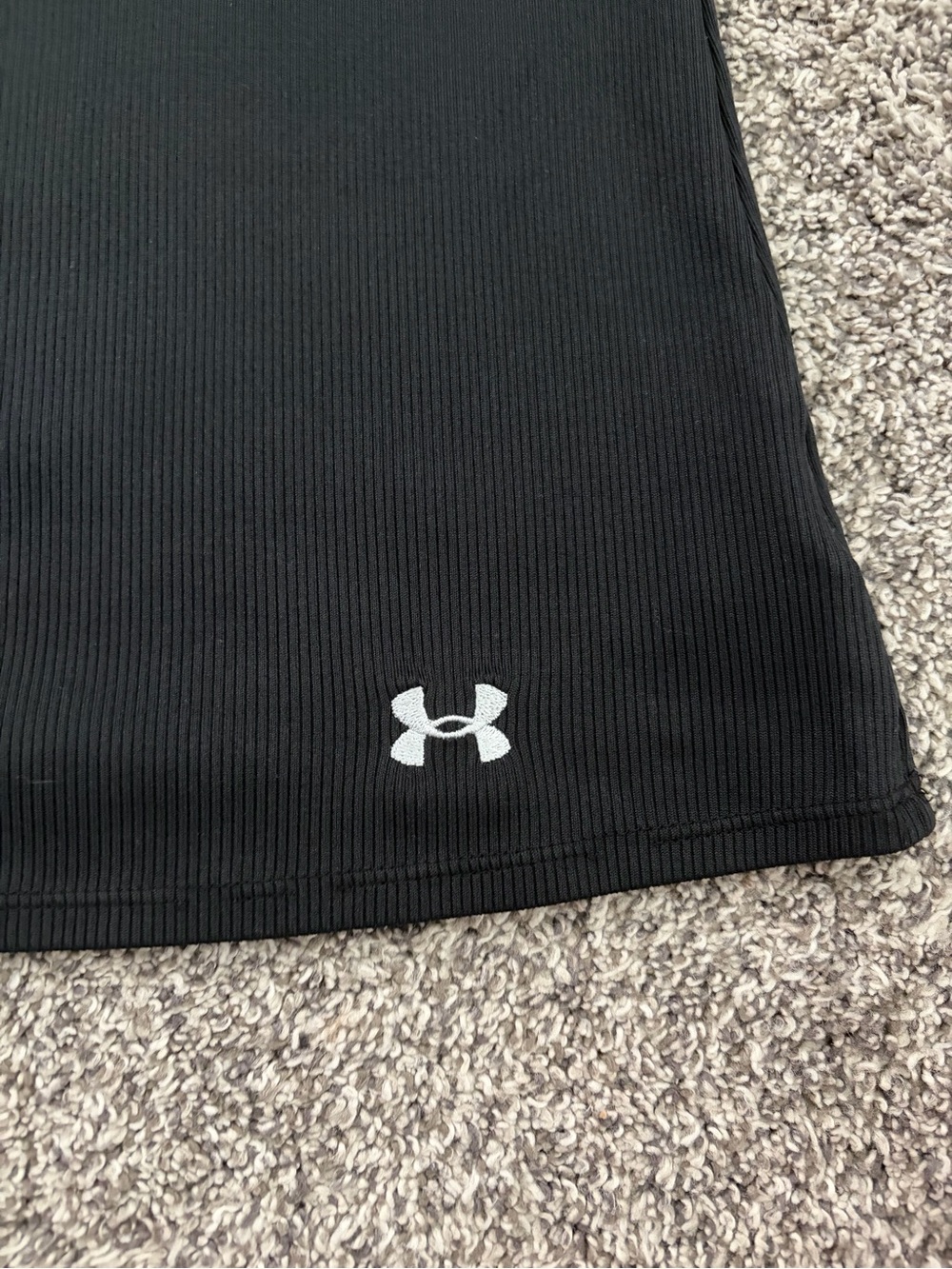 Under Armour Black Performance Ribbed Racerback Tank - Picture 2 of 4
